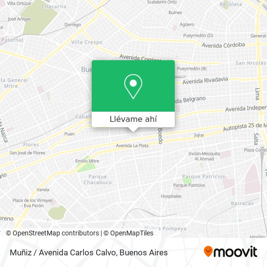 Mapa de Muñiz / Avenida Carlos Calvo