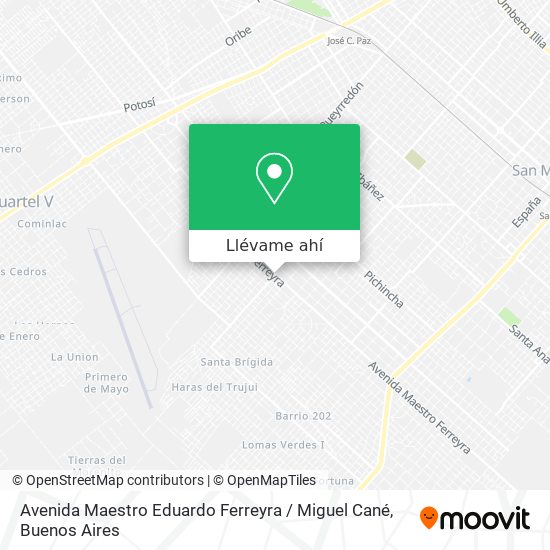 Mapa de Avenida Maestro Eduardo Ferreyra / Miguel Cané