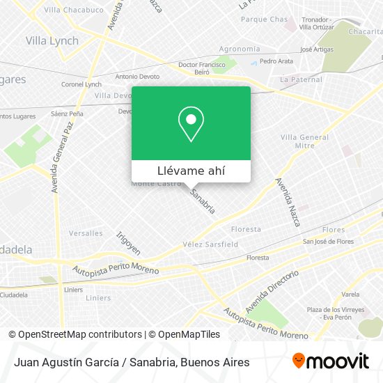 Mapa de Juan Agustín García / Sanabria