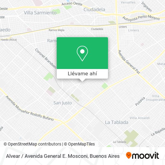 Mapa de Alvear / Avenida General E. Mosconi