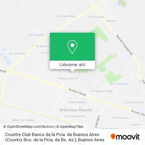 Mapa de Country Club Banco de la Pcia. de Buenos Aires (Country Bco. de la Pcia. de Bs. As.)