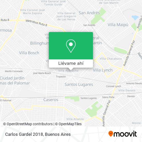 Mapa de Carlos Gardel 2018