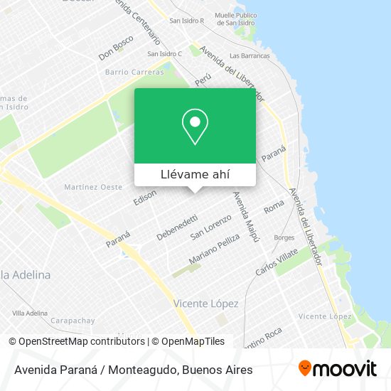 Mapa de Avenida Paraná / Monteagudo