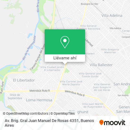 Mapa de Av. Brig. Gral Juan Manuel De Rosas 4351