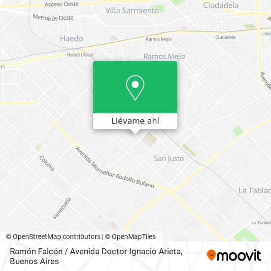 Mapa de Ramón Falcón / Avenida Doctor Ignacio Arieta