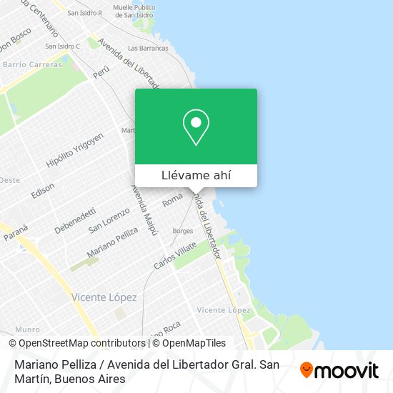 Mapa de Mariano Pelliza / Avenida del Libertador Gral. San Martín