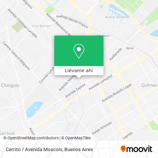 Mapa de Cerrito / Avenida Mosconi