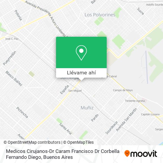 Mapa de Medicos Cirujanos-Dr Caram Francisco Dr Corbella Fernando Diego