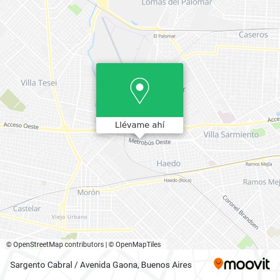 Mapa de Sargento Cabral / Avenida Gaona