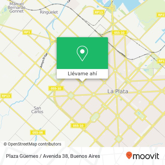 Mapa de Plaza Güemes / Avenida 38