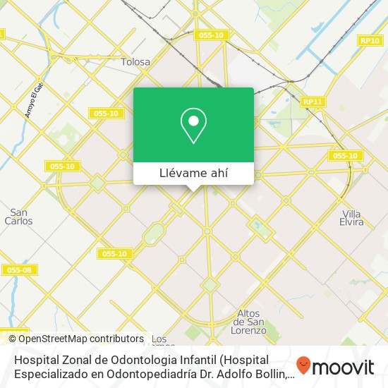 Mapa de Hospital Zonal de Odontologia Infantil