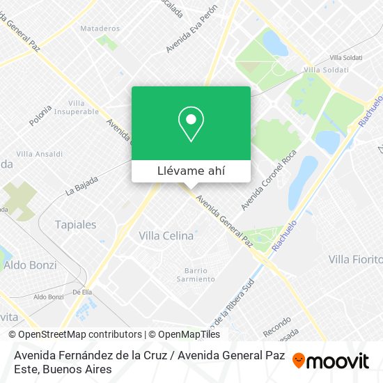 Mapa de Avenida Fernández de la Cruz / Avenida General Paz Este