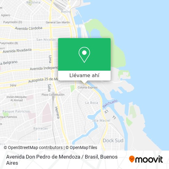 Mapa de Avenida Don Pedro de Mendoza / Brasil