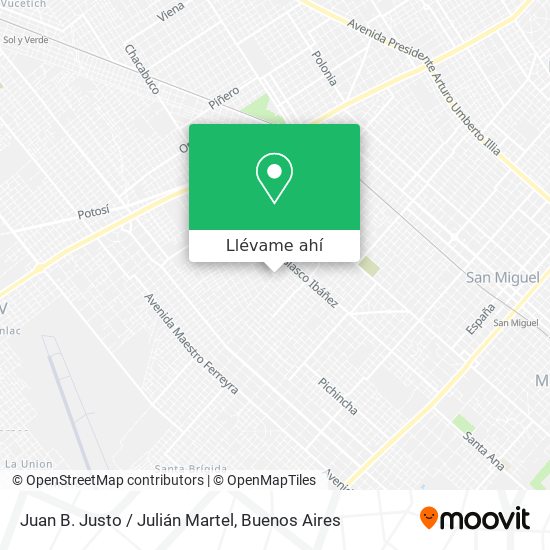 Mapa de Juan B. Justo / Julián Martel