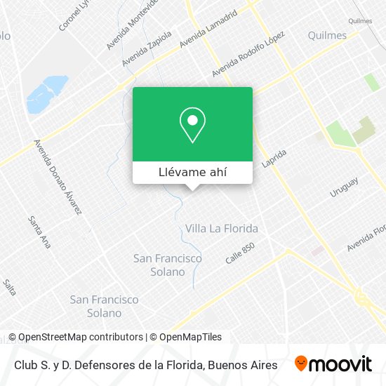 Mapa de Club S. y D. Defensores de la Florida