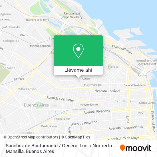 Mapa de Sánchez de Bustamante / General Lucio Norberto Mansilla