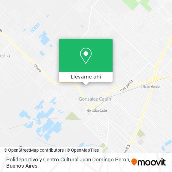 Mapa de Polideportivo y Centro Cultural Juan Domingo Perón