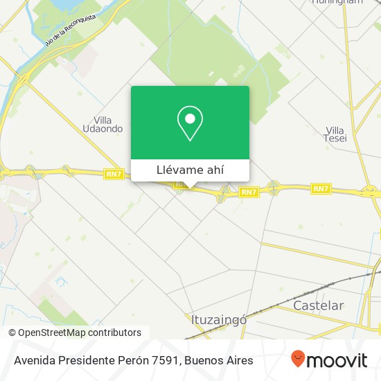 Mapa de Avenida Presidente Perón 7591