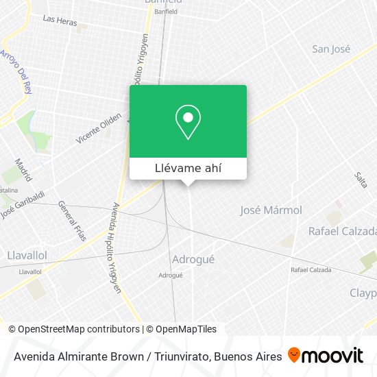 Mapa de Avenida Almirante Brown / Triunvirato
