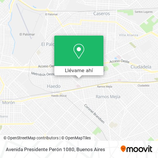 Mapa de Avenida Presidente Perón 1080