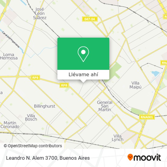 Mapa de Leandro N. Alem 3700