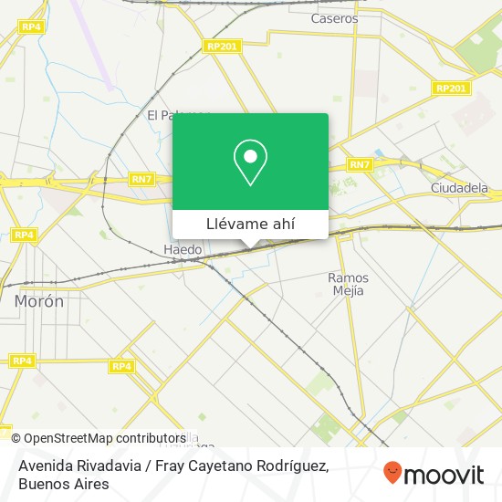 Mapa de Avenida Rivadavia / Fray Cayetano Rodríguez