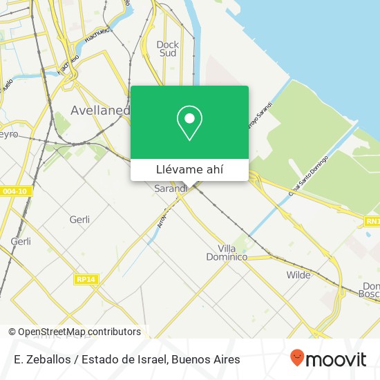 Mapa de E. Zeballos / Estado de Israel