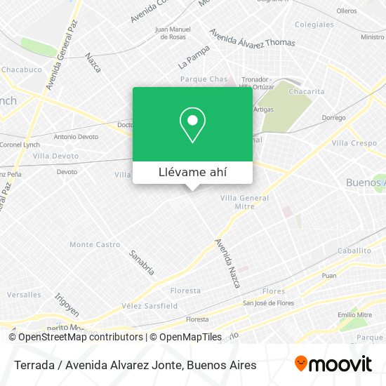 Mapa de Terrada / Avenida Alvarez Jonte