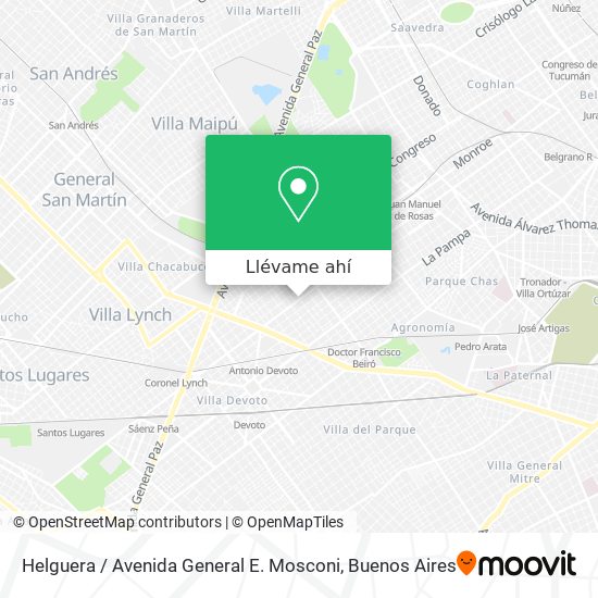 Mapa de Helguera / Avenida General E. Mosconi