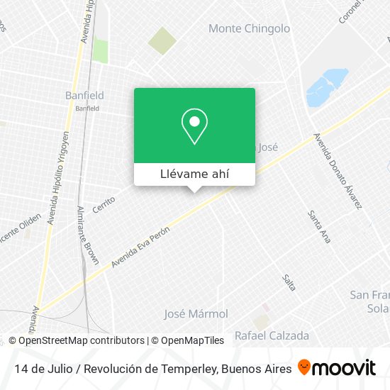 Mapa de 14 de Julio / Revolución de Temperley