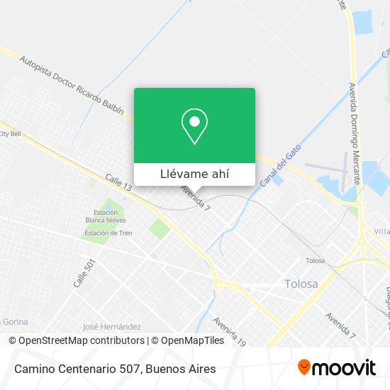 Mapa de Camino Centenario 507