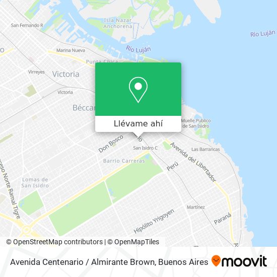 Mapa de Avenida Centenario / Almirante Brown