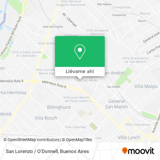 Mapa de San Lorenzo / O'Donnell
