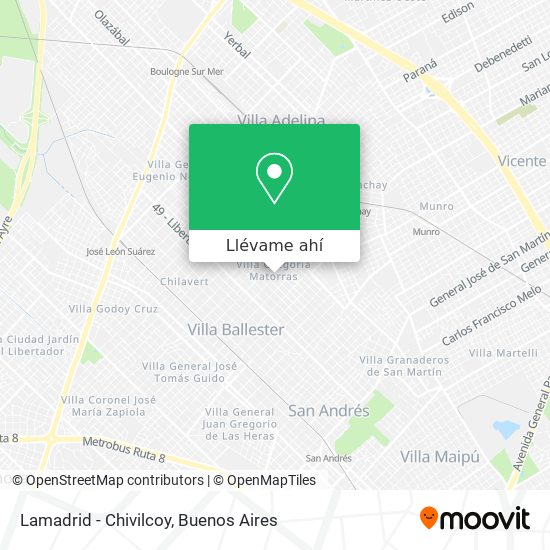 Mapa de Lamadrid - Chivilcoy