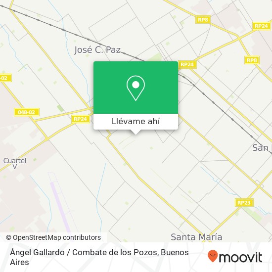 Mapa de Ángel Gallardo / Combate de los Pozos