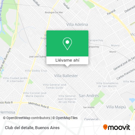 Mapa de Club del detalle