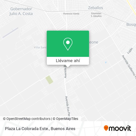 Mapa de Plaza La Colorada Este.