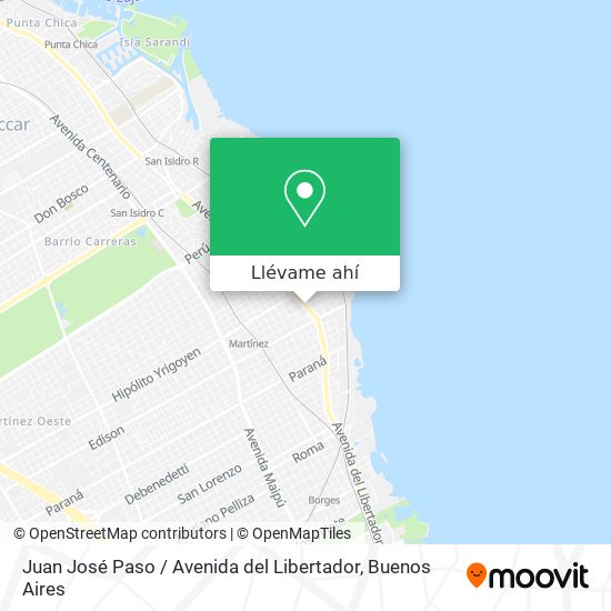 Mapa de Juan José Paso / Avenida del Libertador