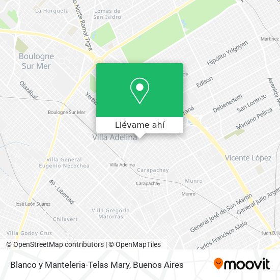 Mapa de Blanco y Manteleria-Telas Mary