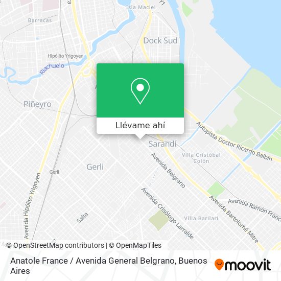 Mapa de Anatole France / Avenida General Belgrano