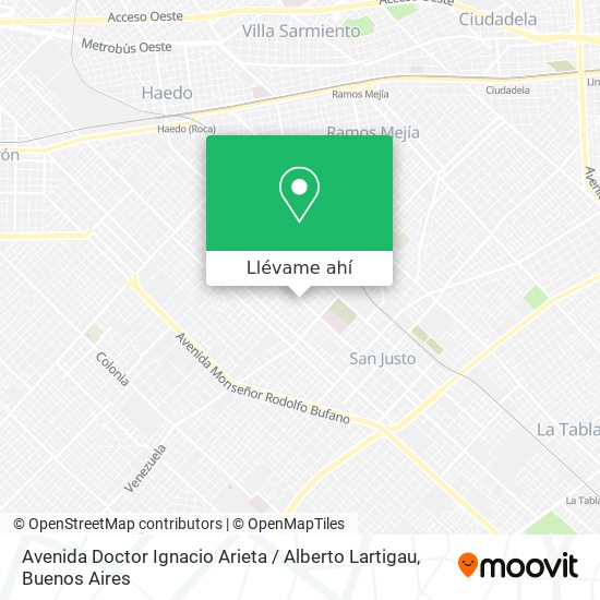 Mapa de Avenida Doctor Ignacio Arieta / Alberto Lartigau