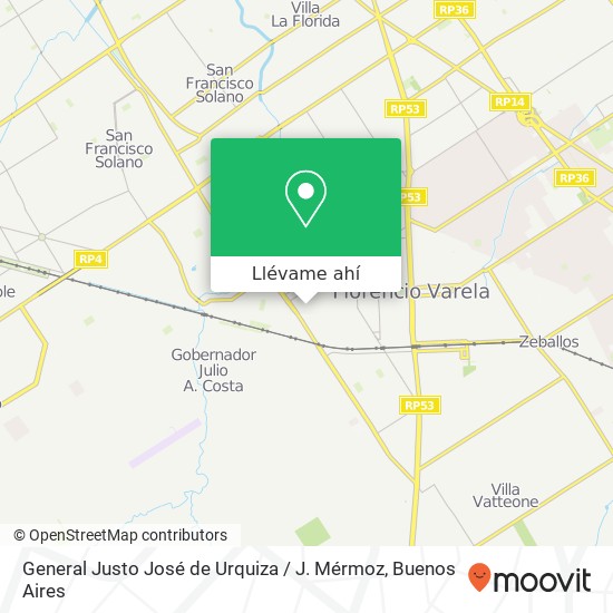 Mapa de General Justo José de Urquiza / J. Mérmoz