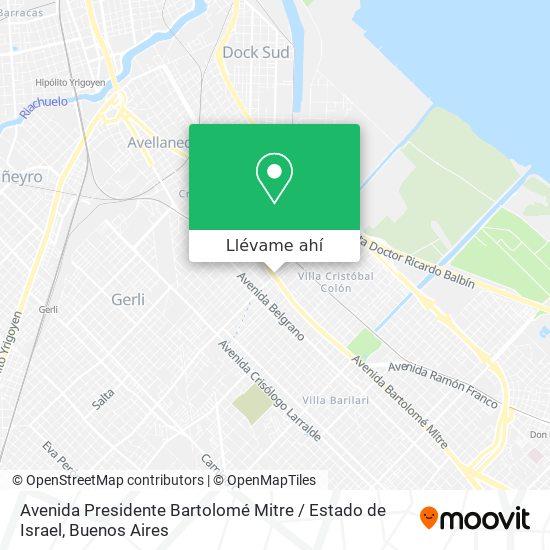 Mapa de Avenida Presidente Bartolomé Mitre / Estado de Israel