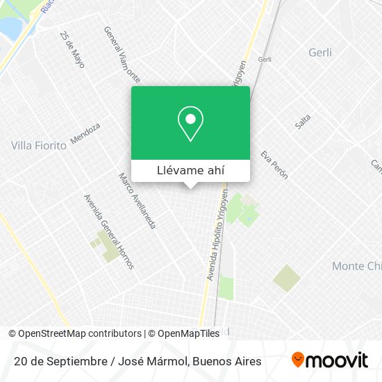 Mapa de 20 de Septiembre / José Mármol