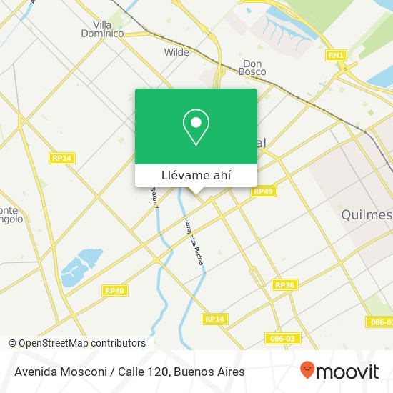 Mapa de Avenida Mosconi / Calle 120
