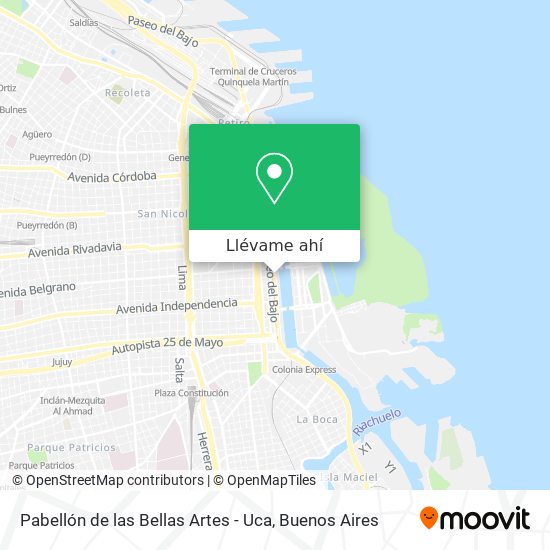Mapa de Pabellón de las Bellas Artes - Uca