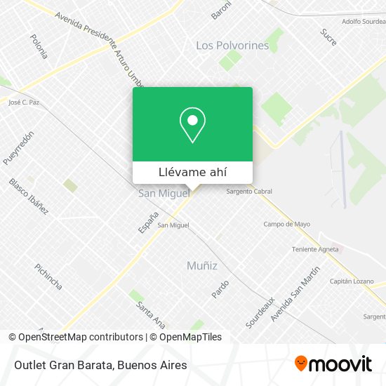 Mapa de Outlet Gran Barata