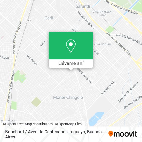 Mapa de Bouchard / Avenida Centenario Uruguayo