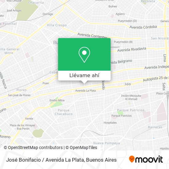 Mapa de José Bonifacio / Avenida La Plata