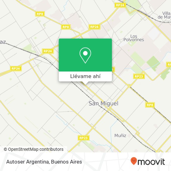 Mapa de Autoser Argentina